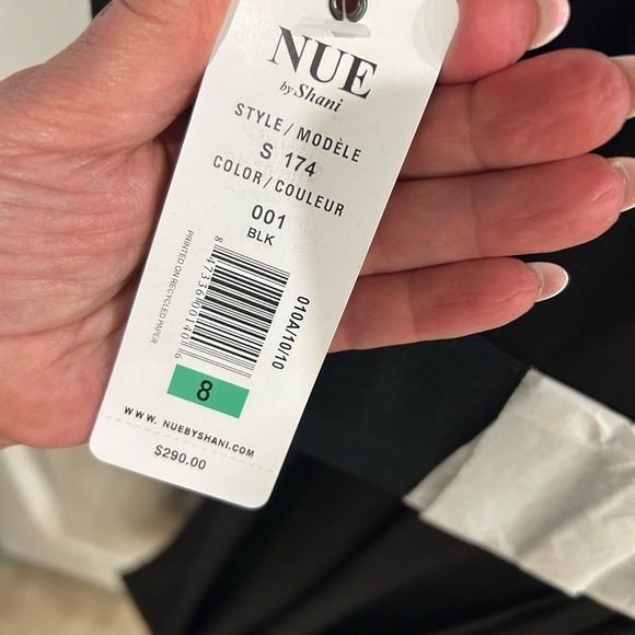 NUE By Shanti Black Dress with Unique Belt sophisticated upscale feminine nwt 8 - Picture 10 of 10